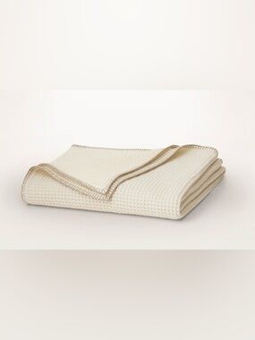 Boll & Branch Waffle Whipstitch Throw Blanket